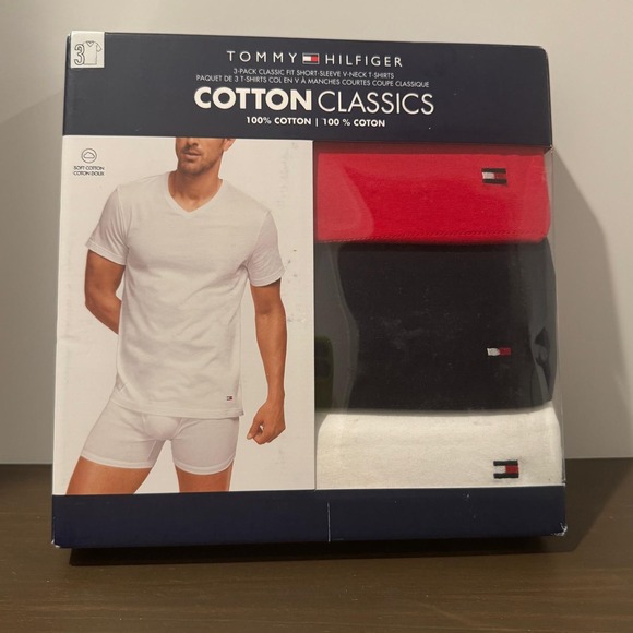 Tommy Hilfiger Other - Tommy Hilfiger Men's Undershirts Classic 3 Pack Red White Black Size S Sealed